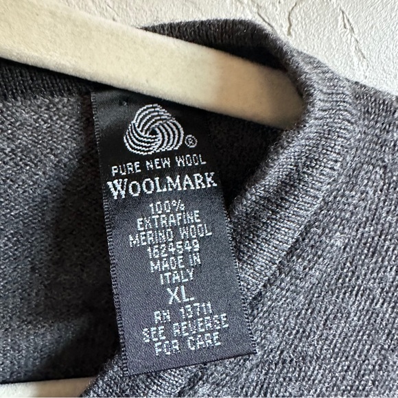 Brandini Made in Italy Men's Grey 100% Extra Fine Merino Wool Sweater Vest Sz XL - Picture 7 of 8